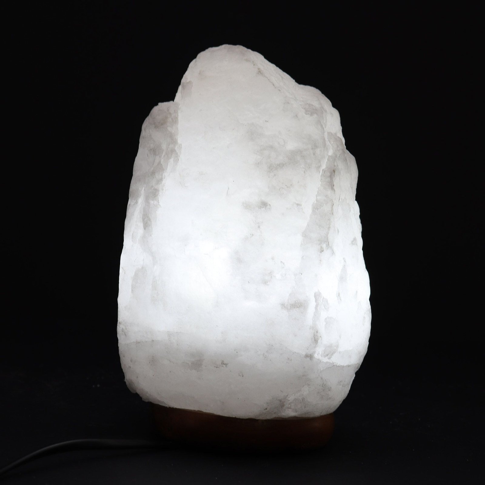 white crystal salt rock lamp himalayan hand carved