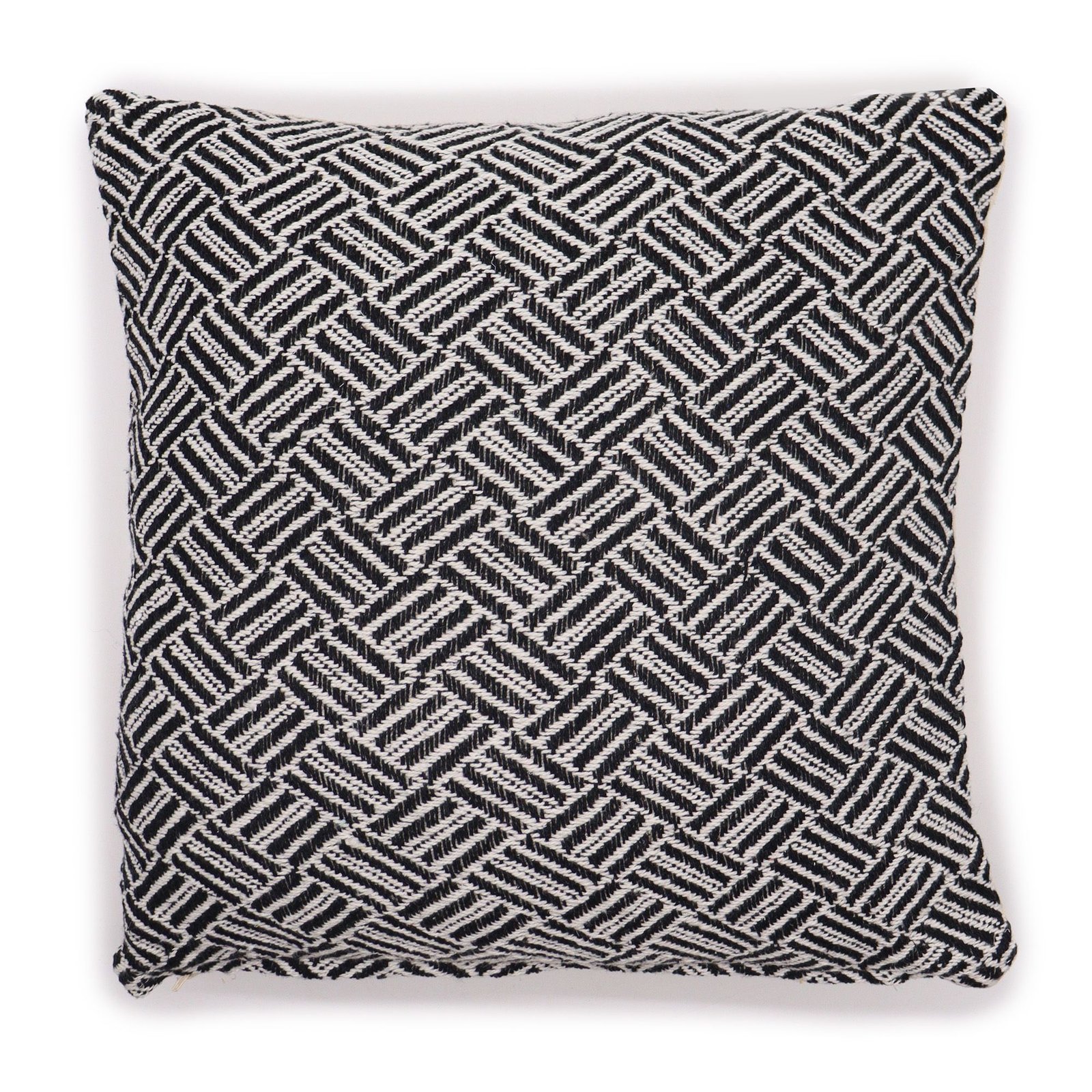 monochrome cushion cover criss-cross weave woven cotton texture