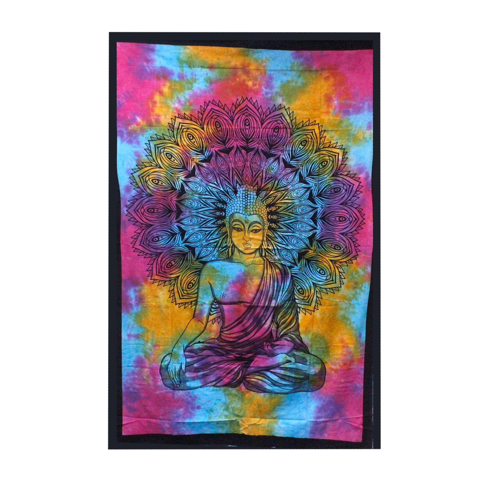 meditation tapestry buddha design cotton single bed print
