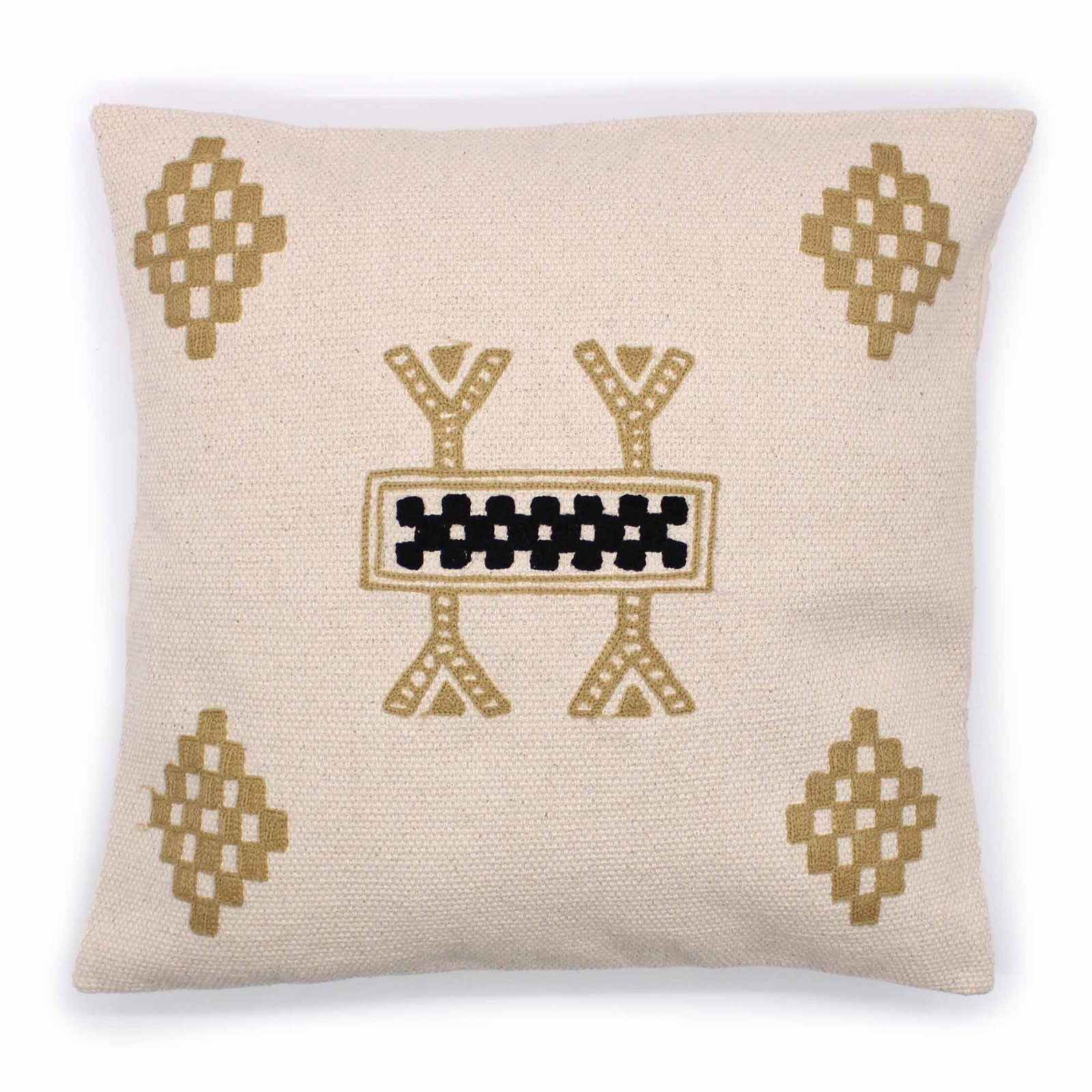 tribal print cushion cover berber design woven cotton texture