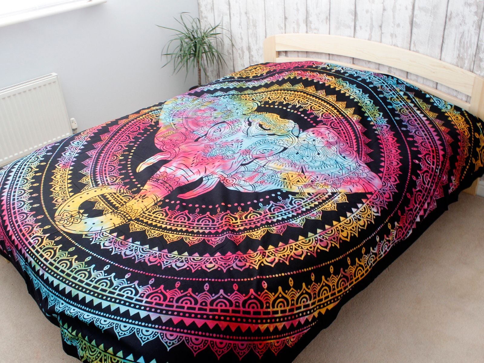 elephant head double bedspread cotton hand printed design
