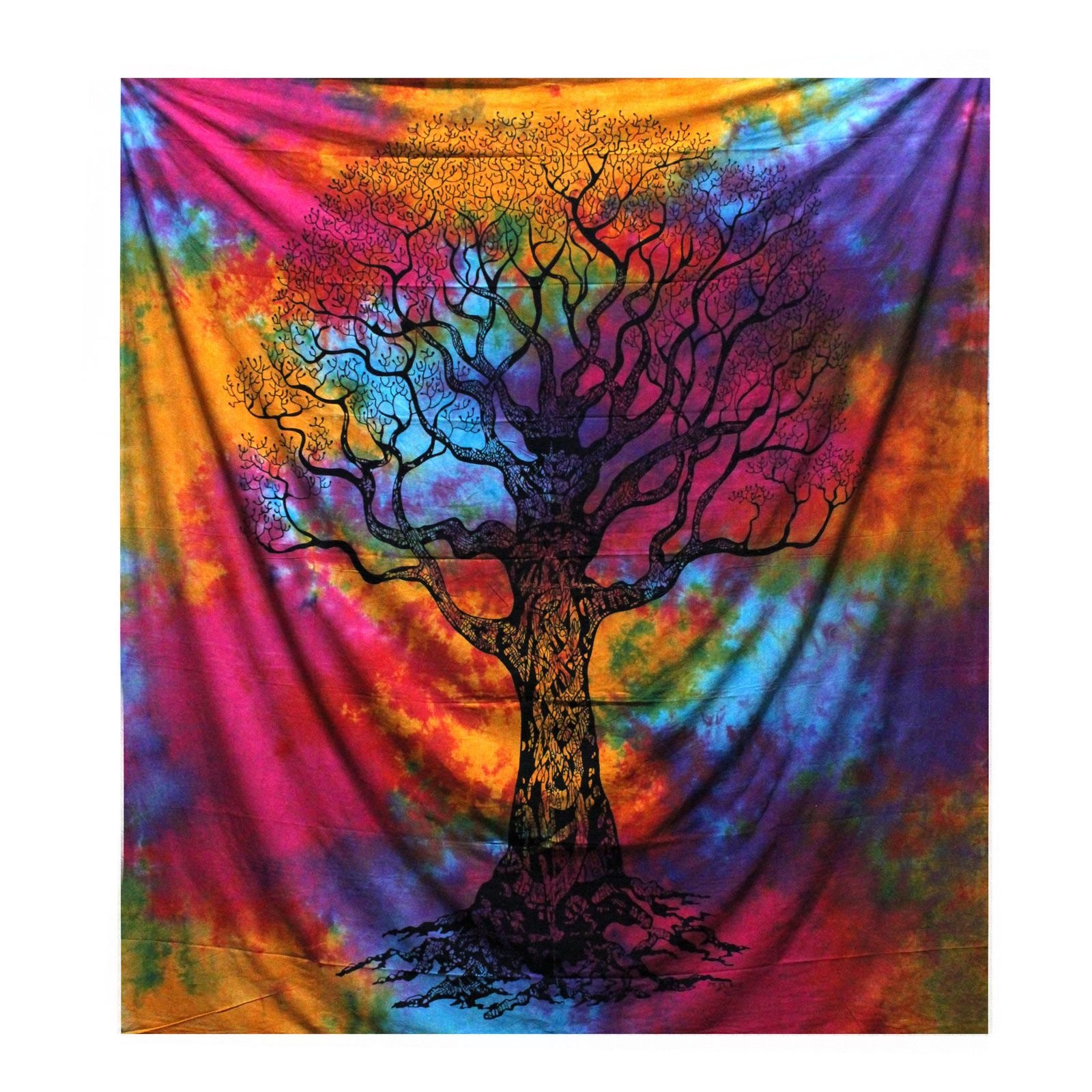 winter tree of life tapestry cotton double bedspread