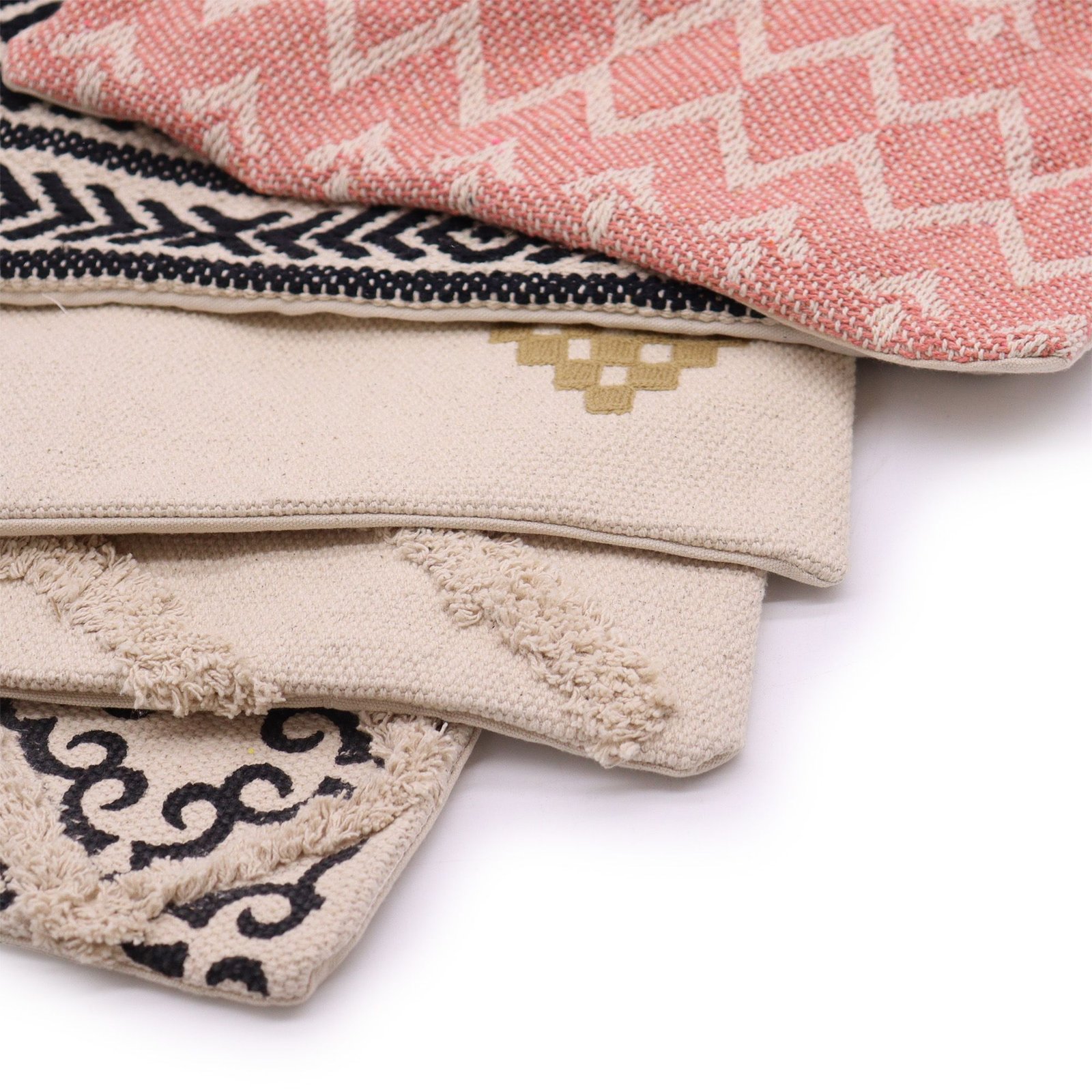 textured cushion cover grey woven texture close-up design