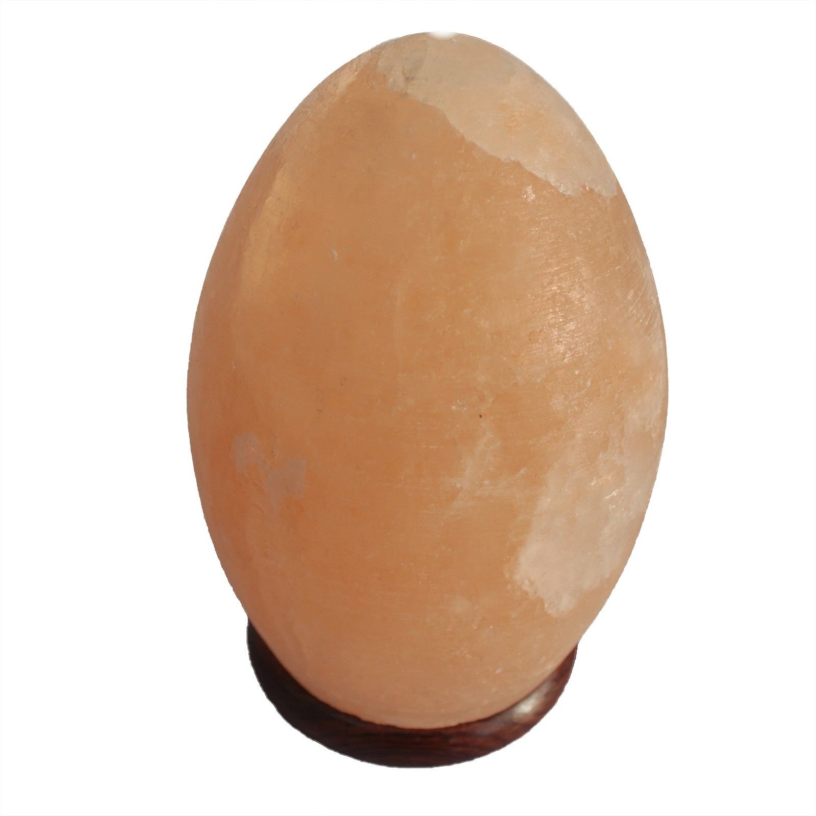 salt lamp egg shaped himalayan carved wooden base
