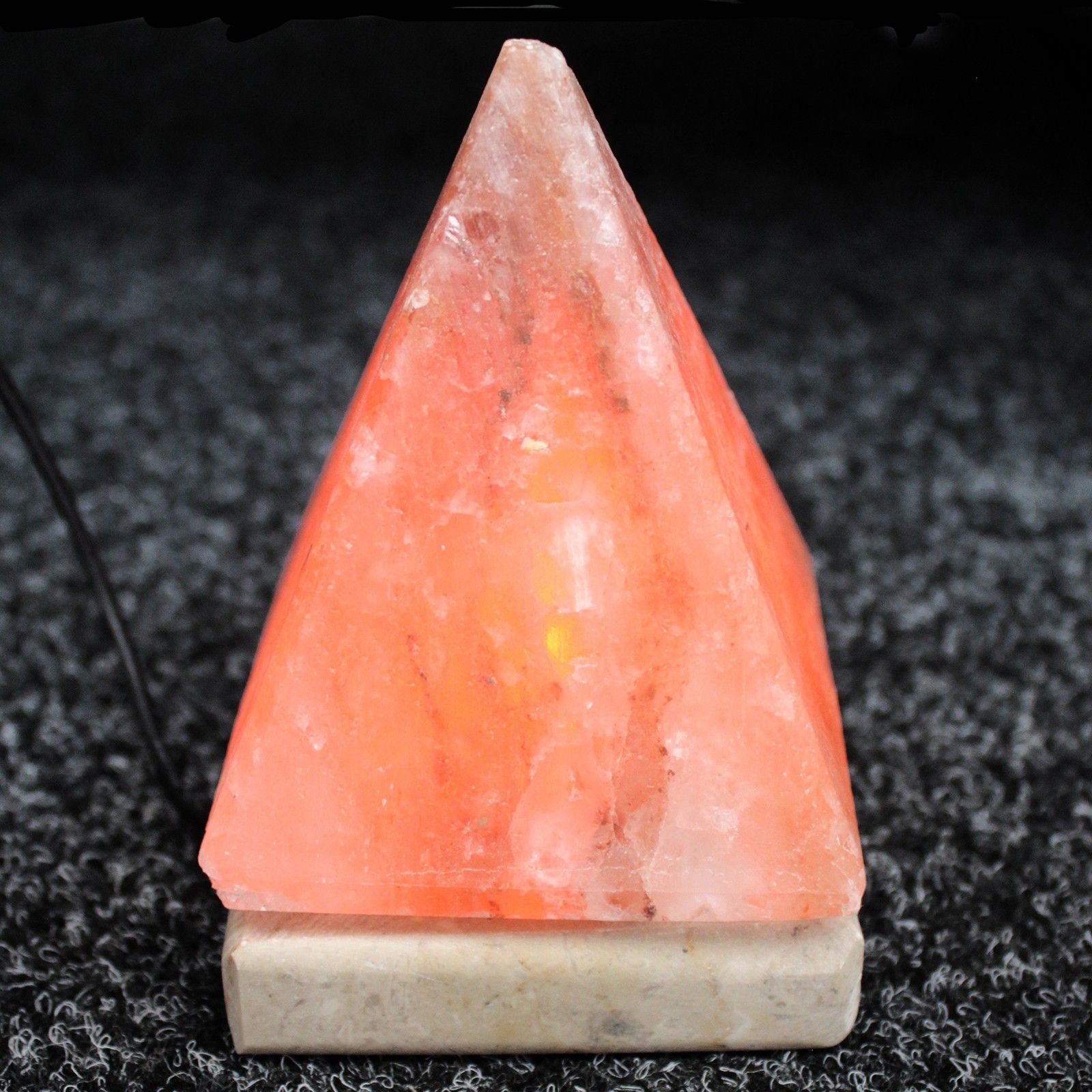 white pyramid usb salt lamp himalayan salt 9cm