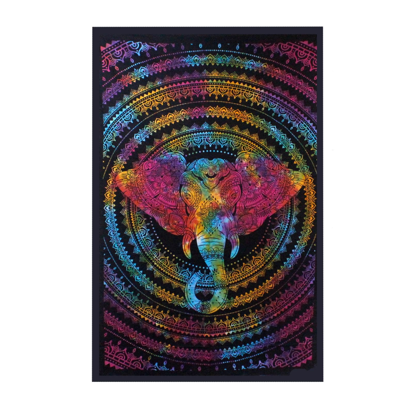elephant tapestry cotton single bed hand printed design